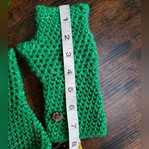 NWT* Handmade Fingerless gloves💜 super soft acrylic, MarpleMade Designs, sparkl - Picture 8 of 8